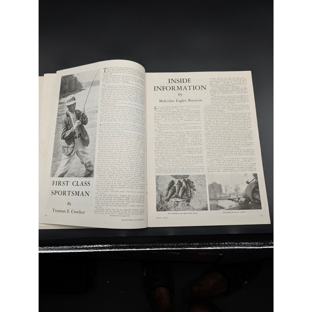 Vintage Hunting And Fishing‎ Magazine May 1939 Fishing Canoe Painted Cover - Picture 11 of 16